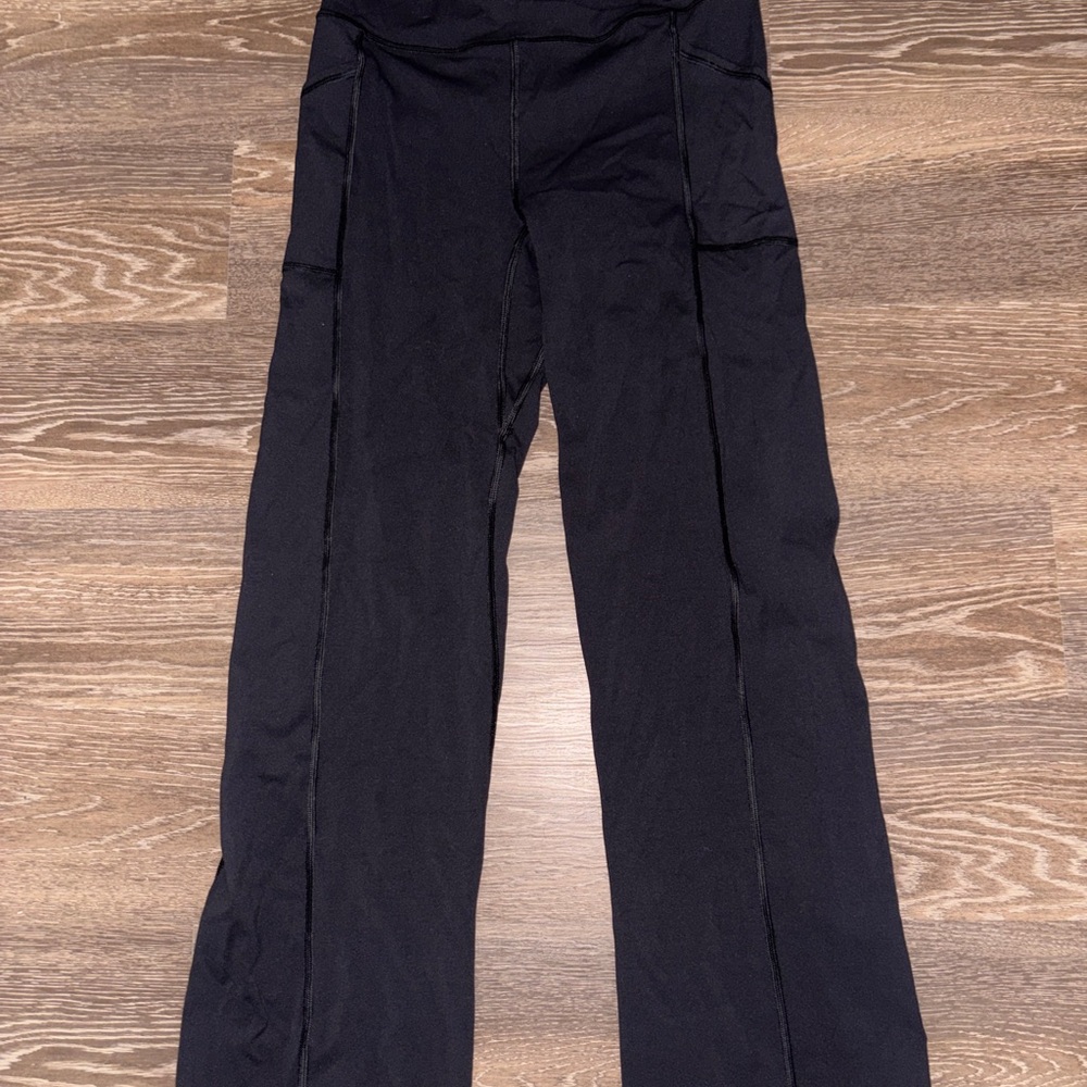 Free People Black Wide-Leg Yoga Pants